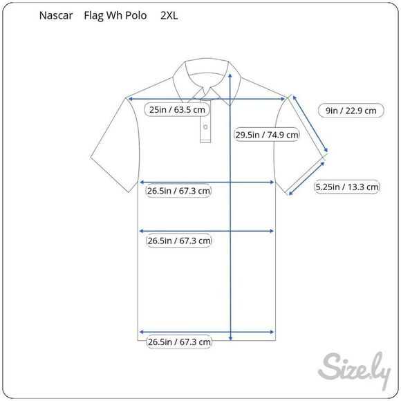 Nascar Polo Shirt Mens 2XL 100% Cotton Race Flag Trim White Black Check Red SS - Picture 12 of 12